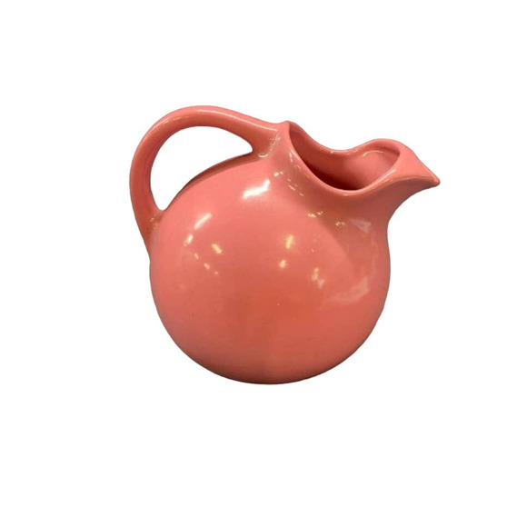 Vintage Pink Round Ball Shape Pottery Pitcher Jug - Picture 2 of 5
